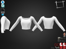 Dae Obj FBX For Boat Neck Long Sleeves Blouse Top Slink, Maitreya, Belleza, Tonic, Legacy, Ocacin