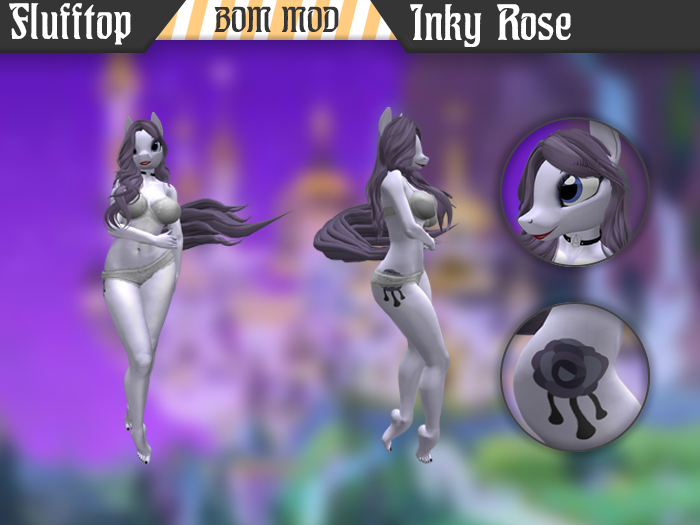[FLUFFTOP] Pony mod: Inky Rose BOM