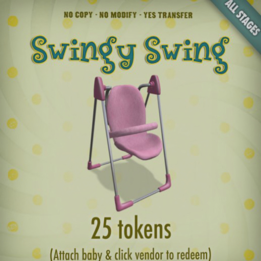 [Zooby Legacy Baby] Zooby Token Toys - Zooby Swing Pink Felt