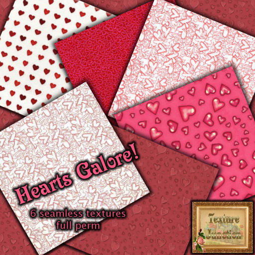 ~TJ~  Hearts Galore! Romantic Fabrics