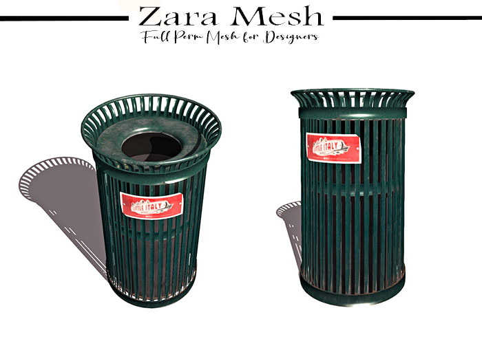 Zara Mesh - Urban - City Trash Can - FULL PERM MESH UPDATED
