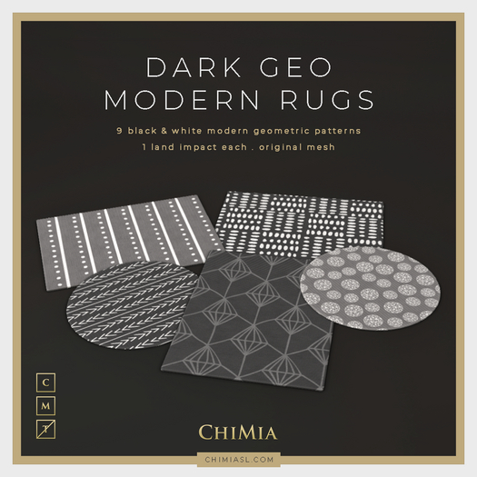 ChiMia:: Dark Geo Modern Rugs