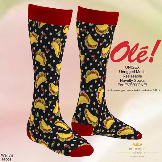 UNISEX Mesh Socks - Wally's Mesh TACO Socks (Boxed)