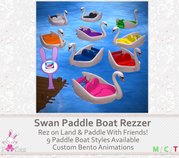 {Poofles} Swan Paddle Boat Rezzer