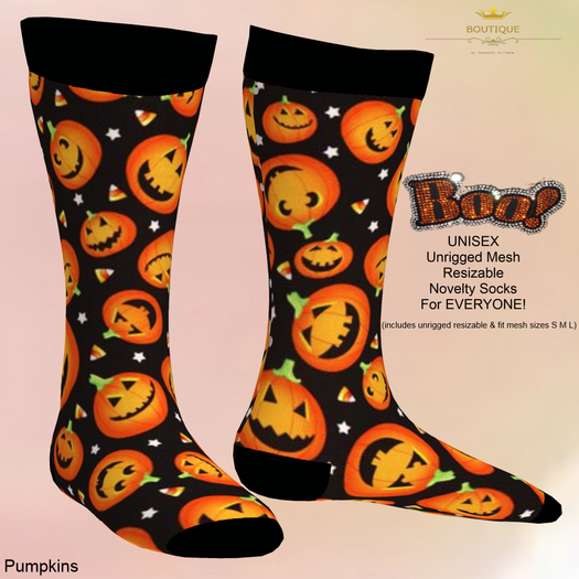 UNISEX - Pumpkin Mesh Socks (Boxed)