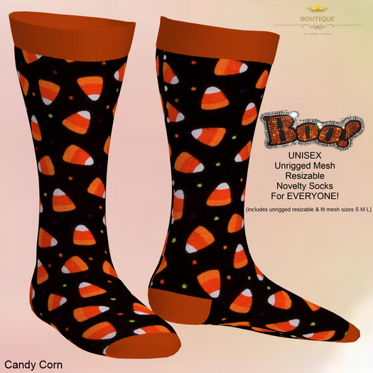 UNISEX - Candy Corn Mesh Socks (Boxed)