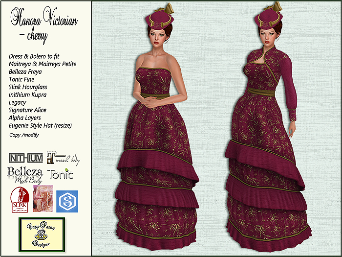 Crazy Pastry Designs Hanora Victorian - cherry