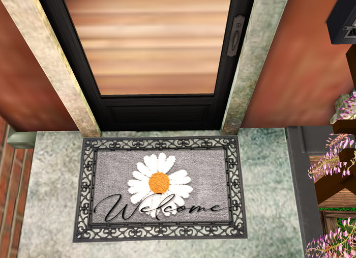 `~*AD*~` Daisy Welcome Mat (Scripted to welcome guests)