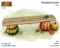 Pumpkins bench - Old World - Garden / Halloween Decorations