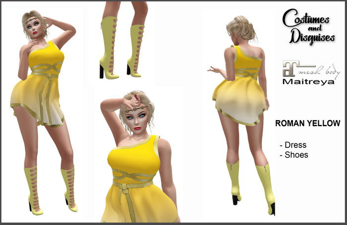 COSTUME ROMAN YELLOW FOR MAITREYA