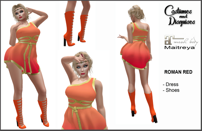 COSTUME ROMAN RED FOR MAITREYA