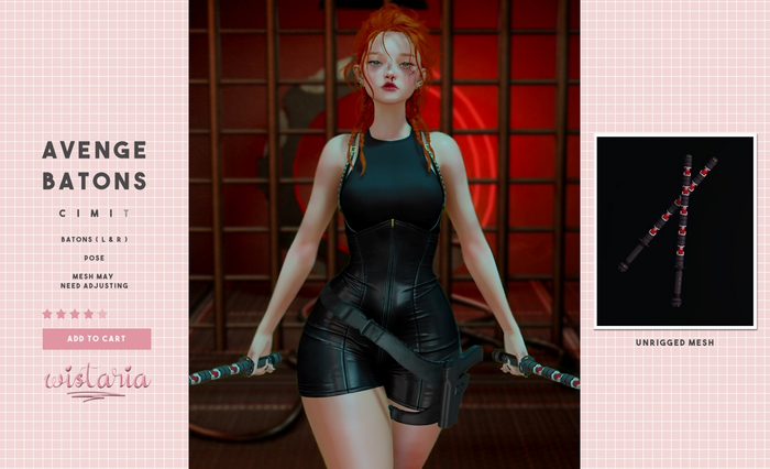 { wistaria } // avenge batons