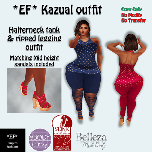 *EF* Kazual Leggings Outfit - Navy (Add)