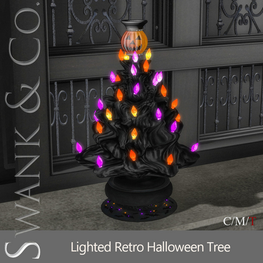 Swank & Co. Lighted Retro Halloween Tree 