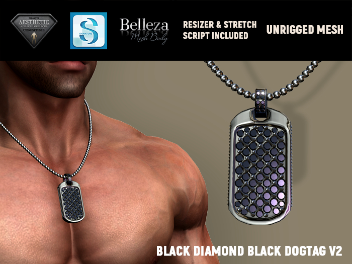 [7/11] Diamond DogTag Black Black V2