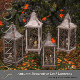 Swank & Co. Autumn Decorative Leaf Lantern 