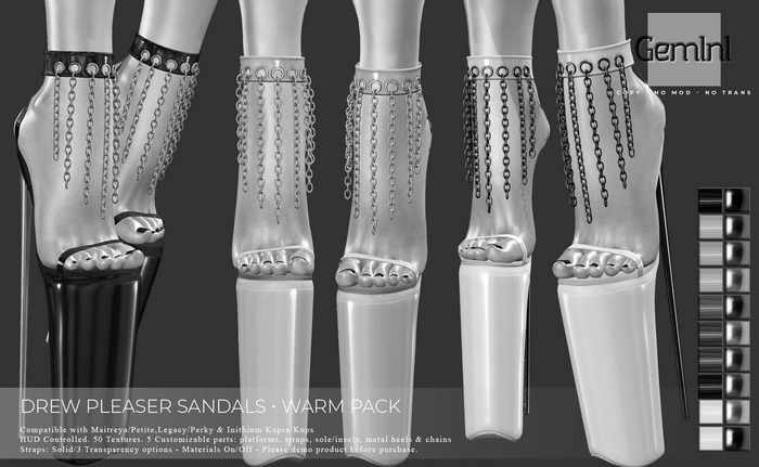 Gemini -Drew Pleaser Sandals- DEMO