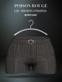 POISON ROUGE Liz Shorts Striped