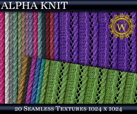 Alpha Knit 20 Transparent Seamless Fabric Textures - WonderWall