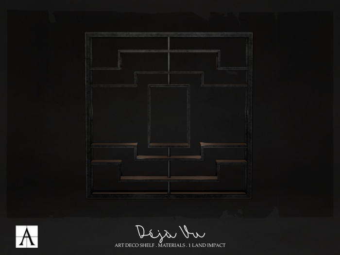 Architect. Deja Vu Art Deco Shelf (gunmetal) 1LI