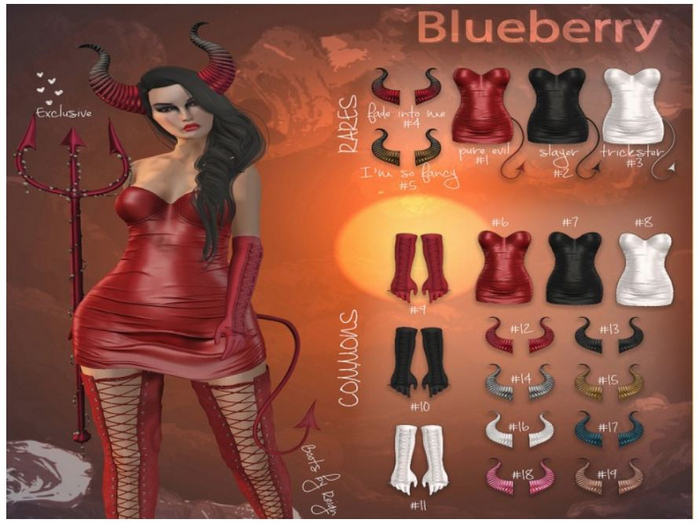 Blueberry / RARE / Devil Horns - Fade Into Me