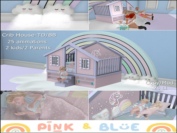 Crib House-TD/BB{Pink&Blue}