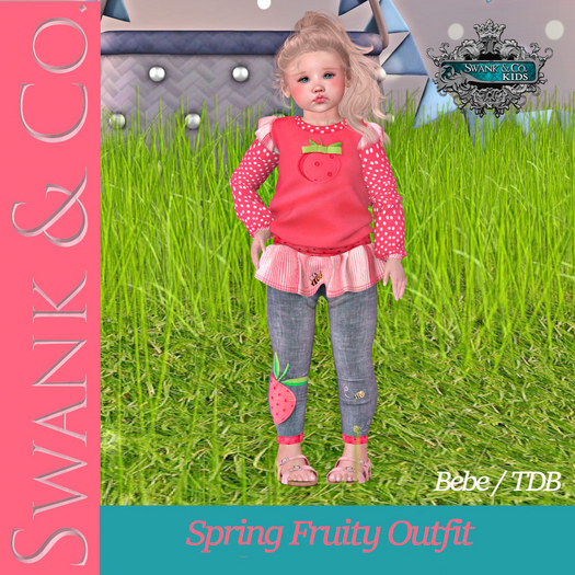Swank & Co.  Spring Fruity Outfit Peach Bebe /TDB 