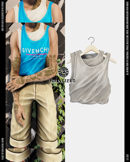 DUALIZED.-_-. Double Tank.(Grey)