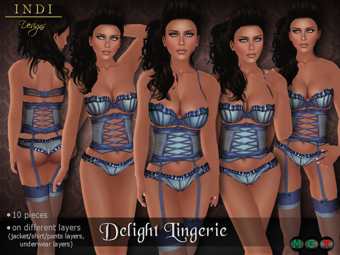 INDI Designs - Delight Lingerie Blue