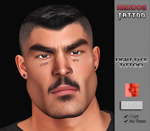 REDDOG TATTOO - FIGHT FACE TATTOO