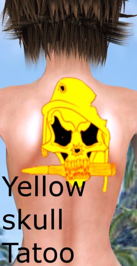 skull with bullet tatto 