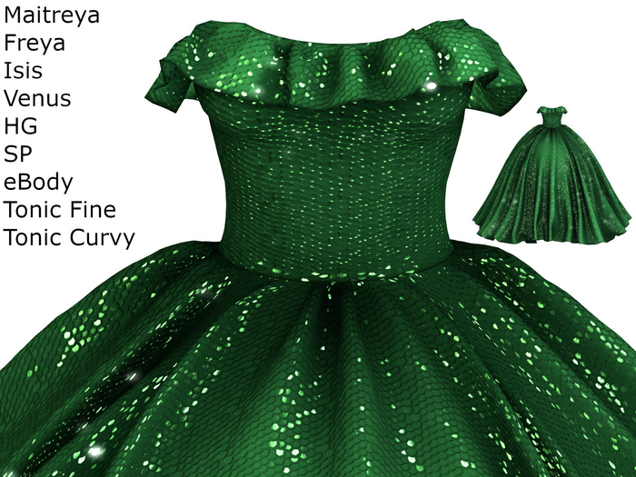 ~PP~ Royal Emerald Sequin Ball Gown