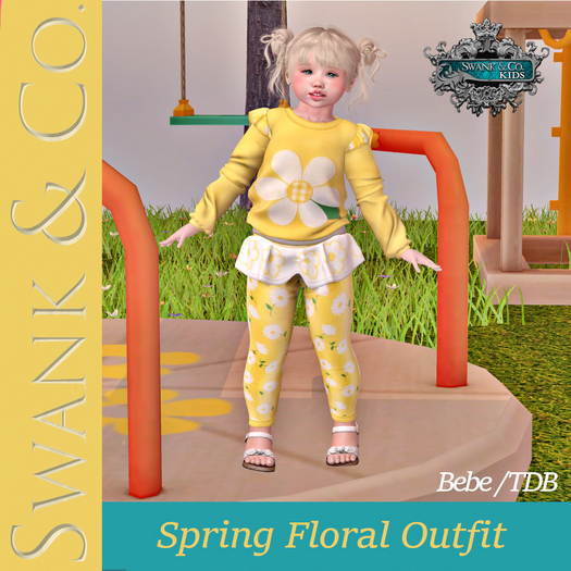 Swank & Co. Spring Floral Outfit Green  Bebe /TDB 