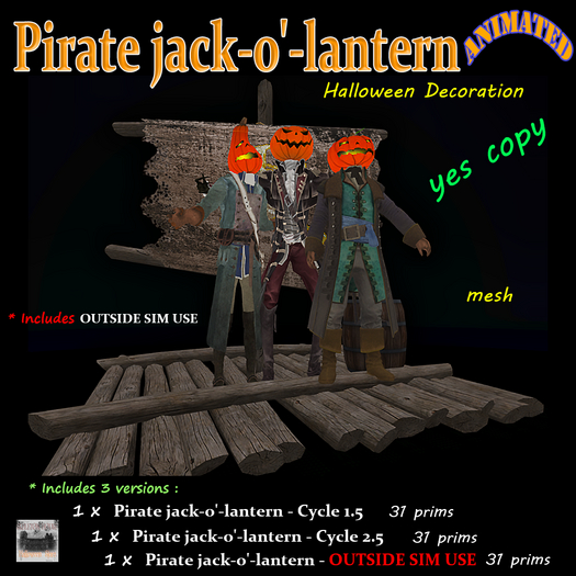 Pirate jack-o'-lantern 