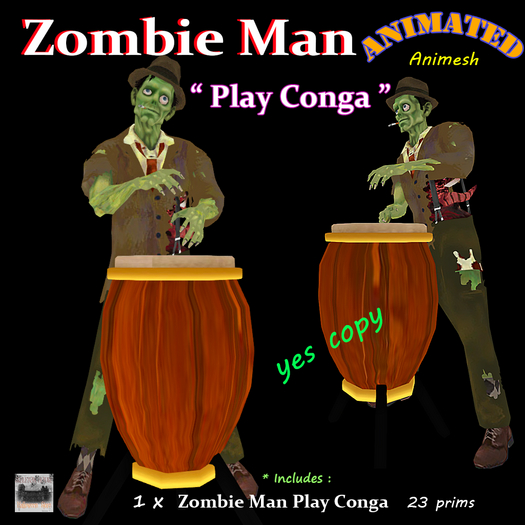 Zombie Man Play Conga 