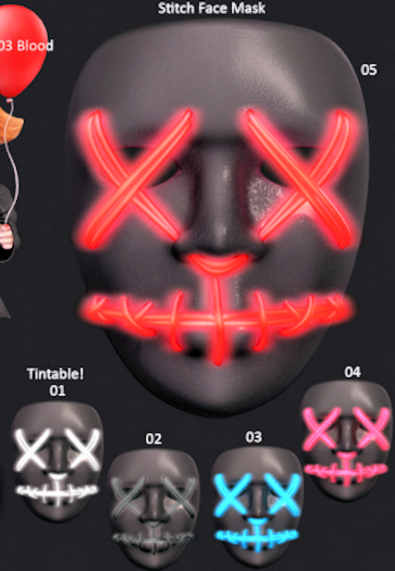 *[Black Bantam] Stitch Face Mask 03