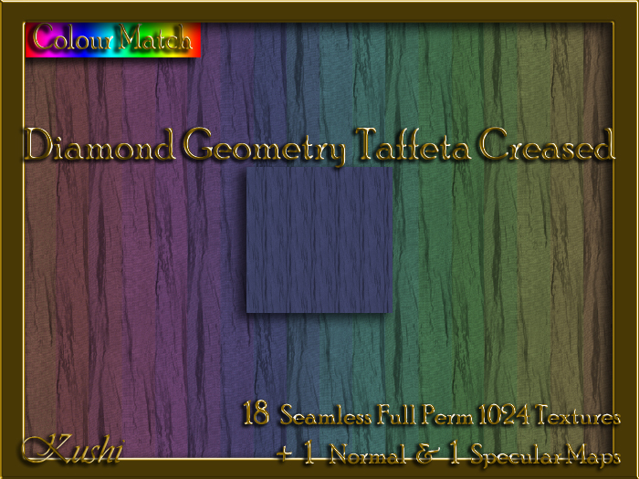 Diamond Geometry Taffeta Creased Solids Seamless Texture Set