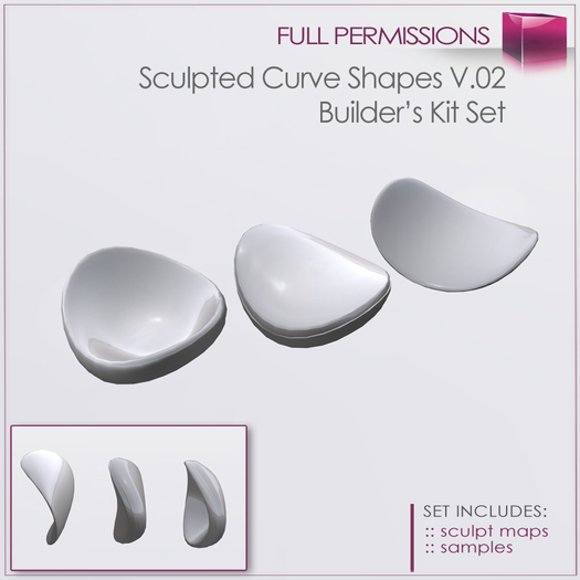 Full Perm Sculpted Shapes - Curves - 3 pcs Full Perm