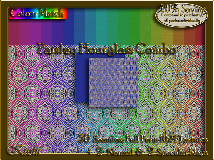 Paisley Hourglass Combo Seamless Texture Set
