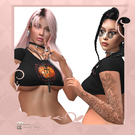 V2V CROPPED TEE TRICK OR TREAT(add me )