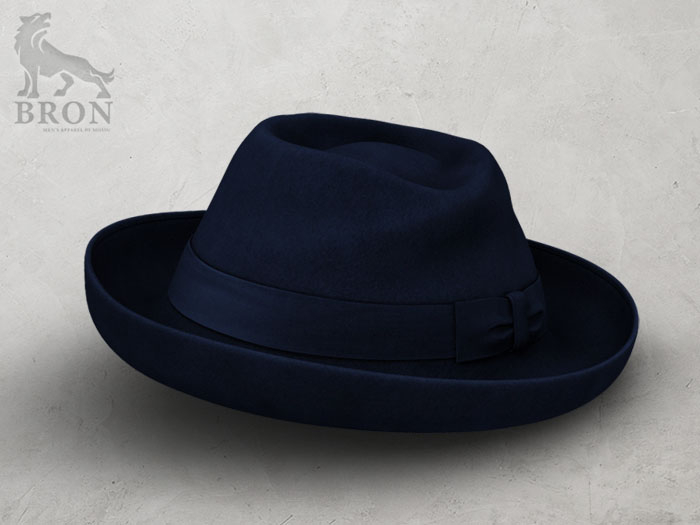 BRON - Declan Fedora Hat - Dark Blue 