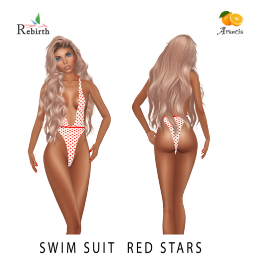 ** ARANCIA **  swimsuit RED STARS - REBIRTH