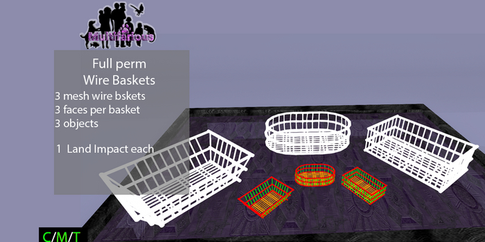*M* FP Wire Baskets (wear to unpack)