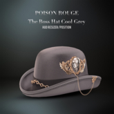 POISON ROUGE The Boss Hat - Cool Grey (Unisex)