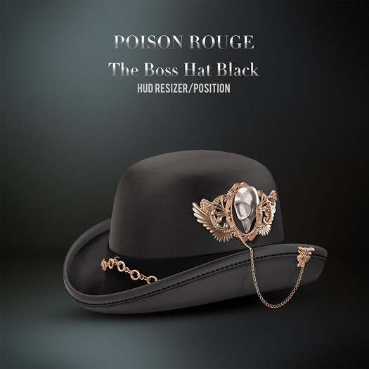 POISON ROUGE The Boss Hat - Black Unisex)