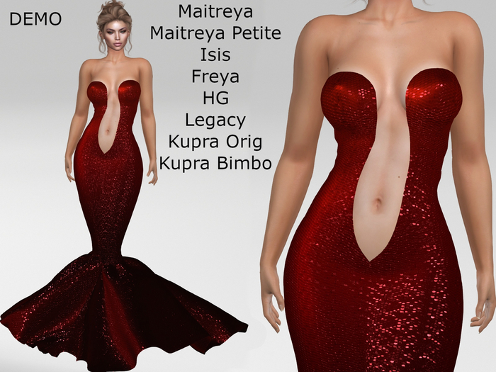 ~PP~ DEMO Sequined Genie Gown - Vamp