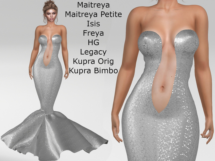 ~PP~ Sequined Genie Gown -  White