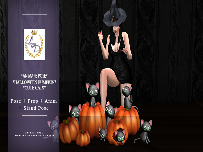 *Animare Poses* - Pumpkun Cut Cats - Wear Me/Touch Me