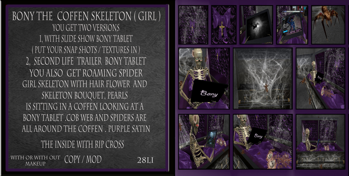 Bony The Coffen Skeleton Girl Click Box )