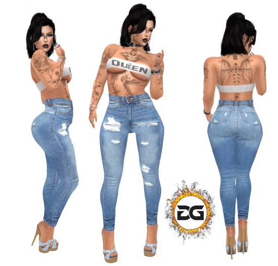 DG- Ripped Jeans Blue-Box